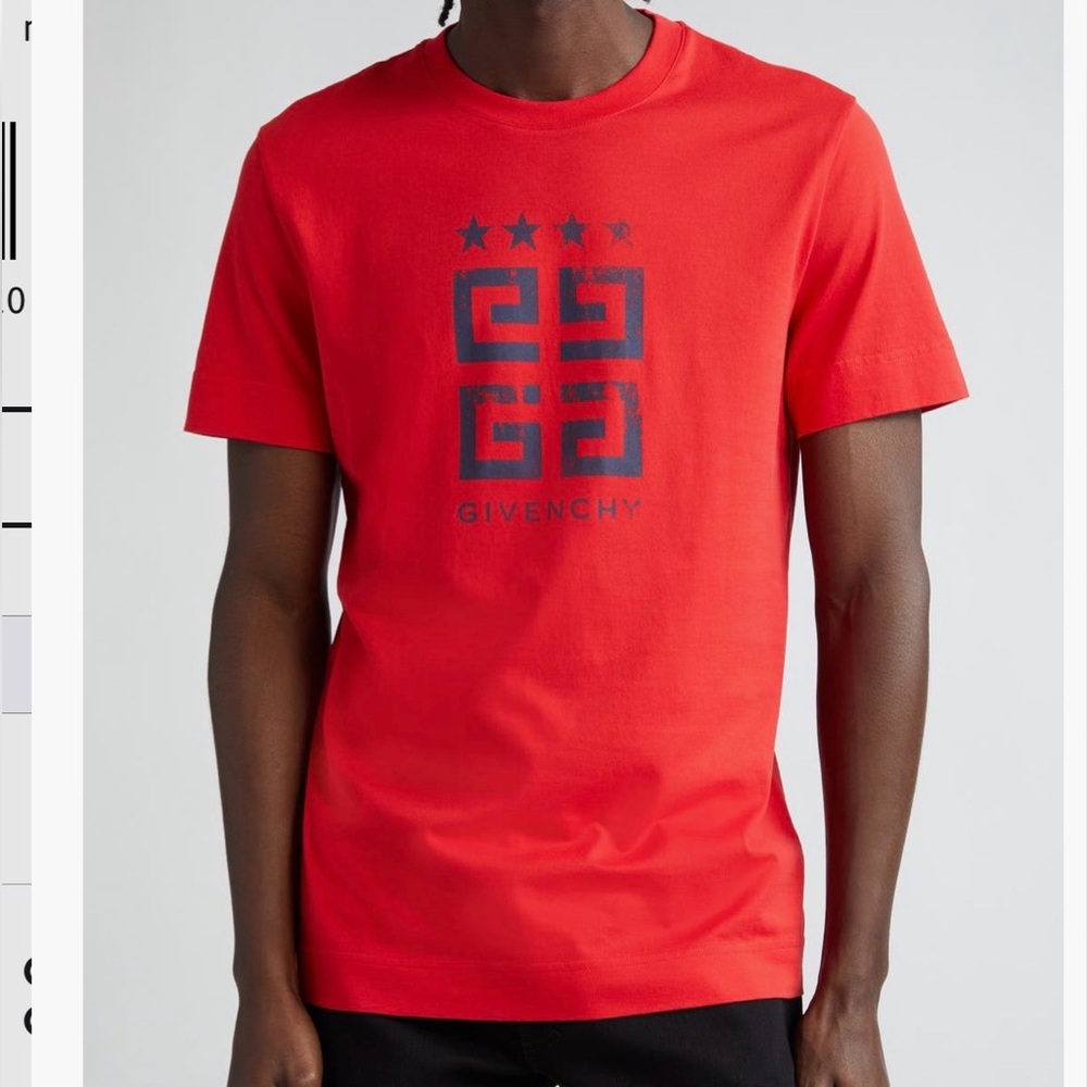 Givenchy Red Graphic Men's Tee
